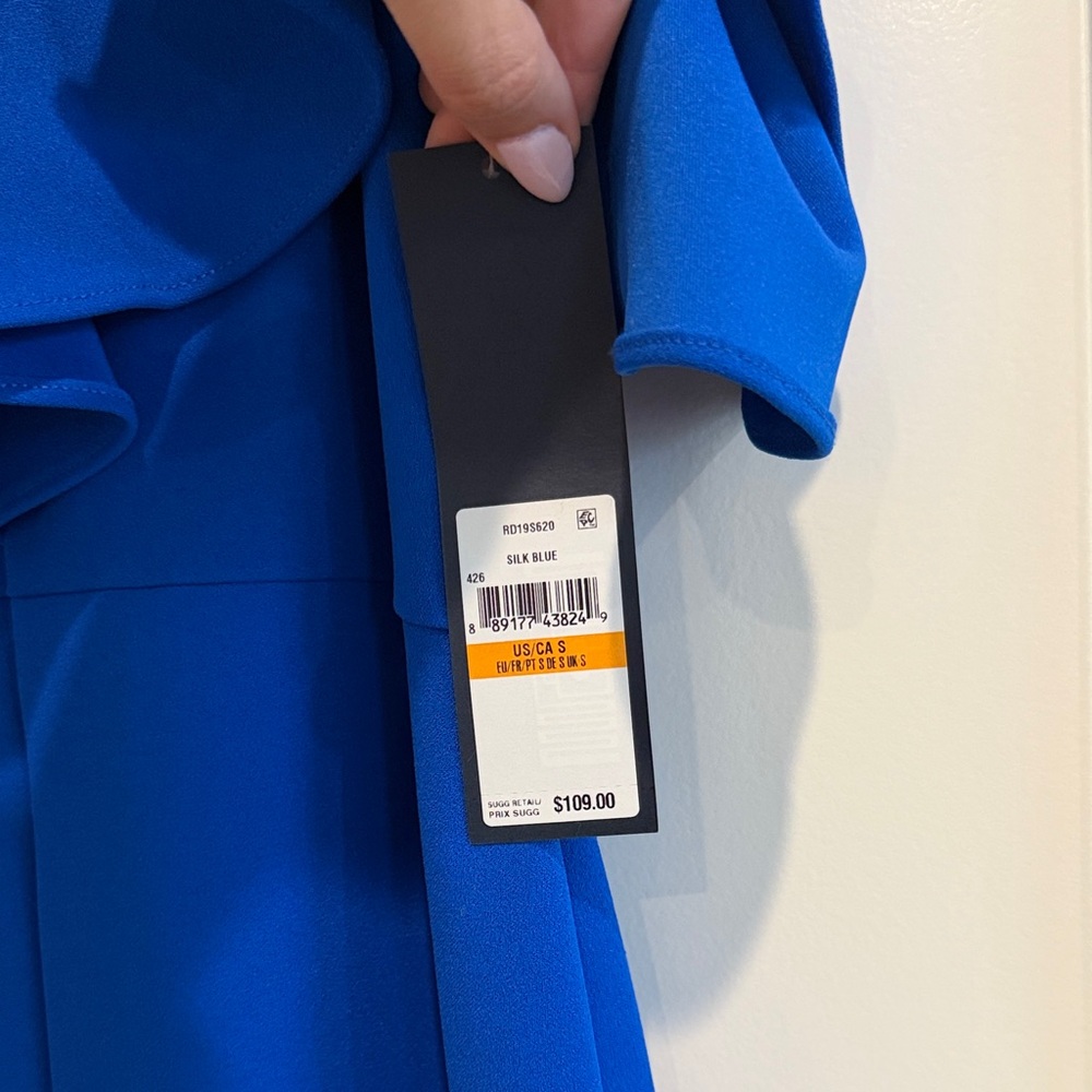 RACHEL Rachel Roy Cobalt Ruffle Midi Dress - Picture 3 of 3